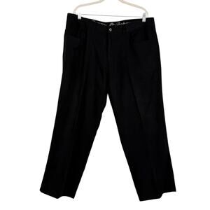 Tommy Bahama Black Lightweight Tencel Cotton Blend Pleated Pants‎ Sz 38x30 Basic